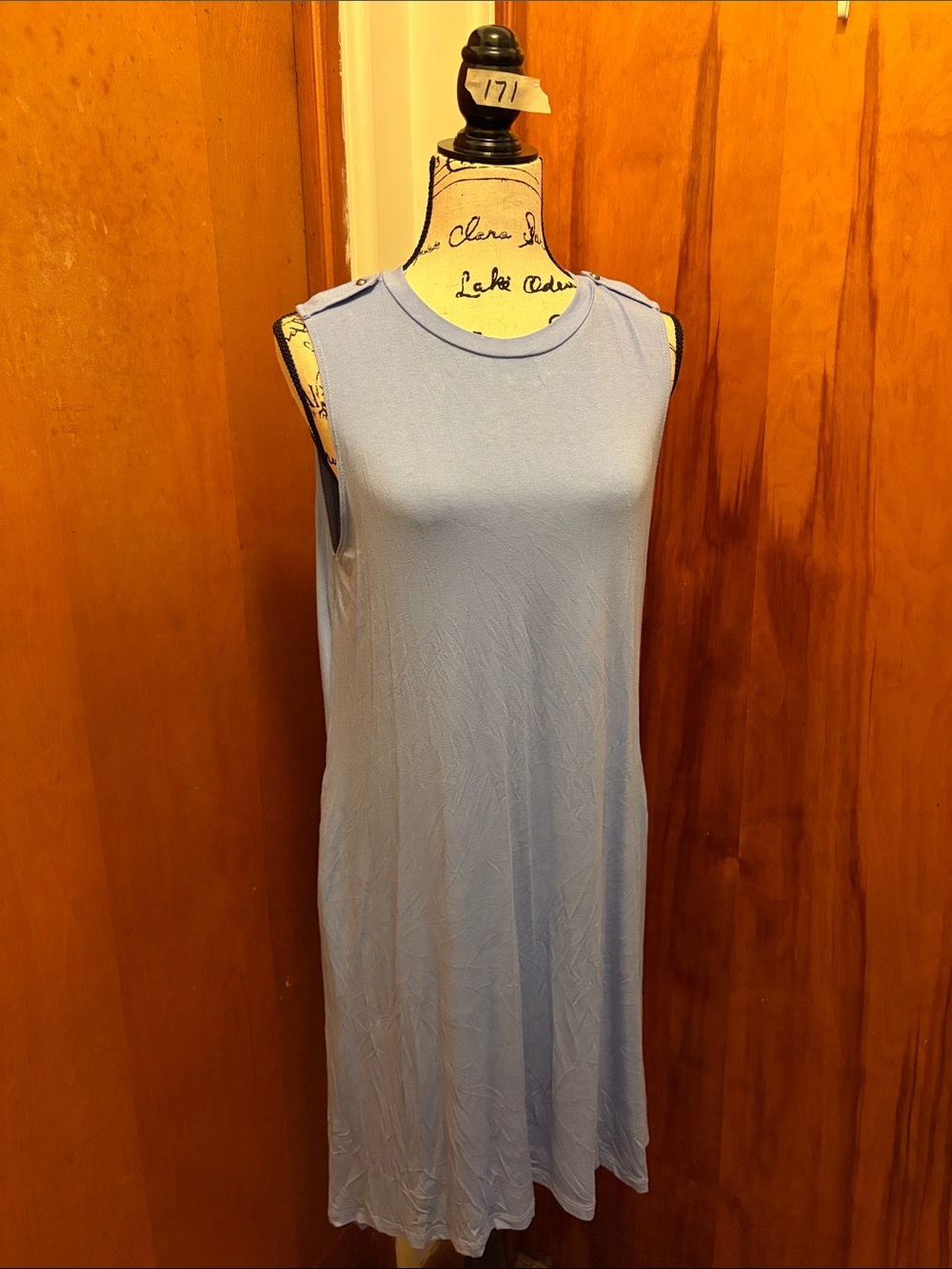 Simply Noelle Light Blue Sleeveless Shift Tunic